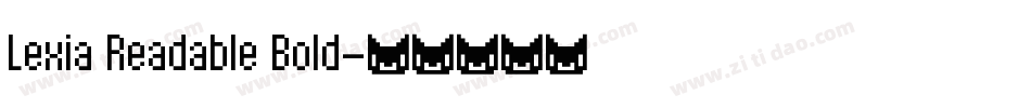 Lexia Readable Bold字体转换